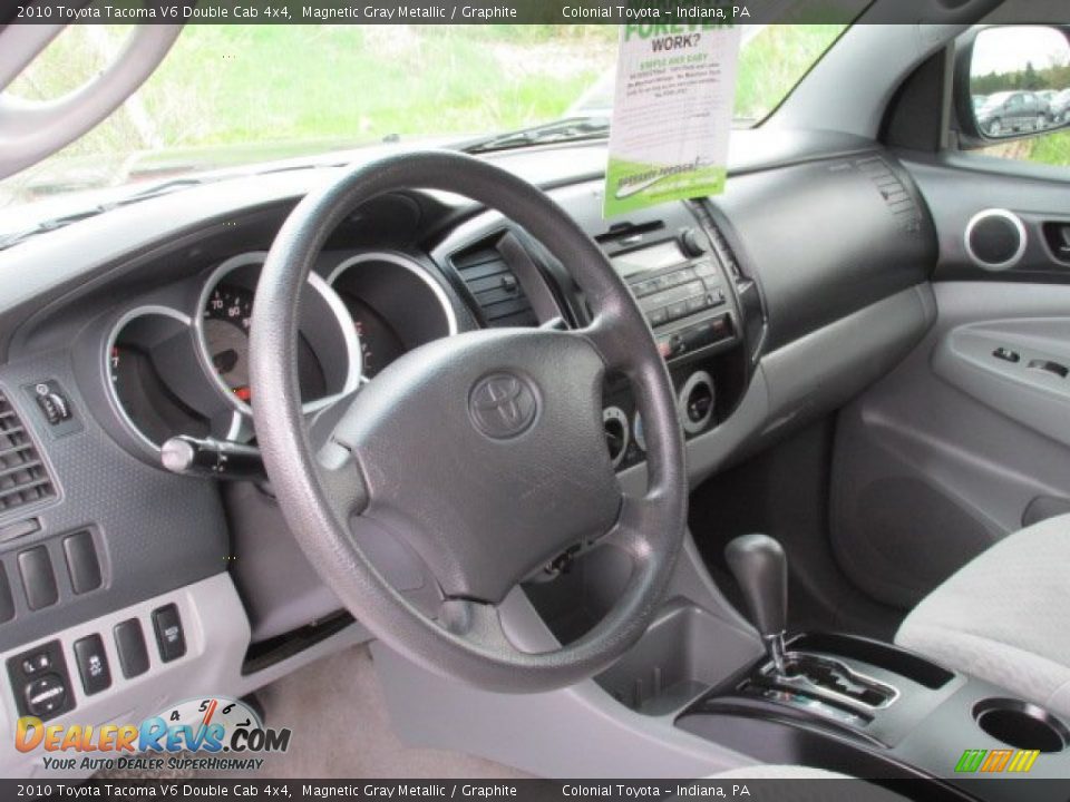 2010 Toyota Tacoma V6 Double Cab 4x4 Magnetic Gray Metallic / Graphite Photo #12