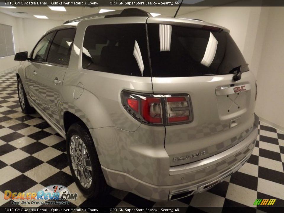 2013 GMC Acadia Denali Quicksilver Metallic / Ebony Photo #7