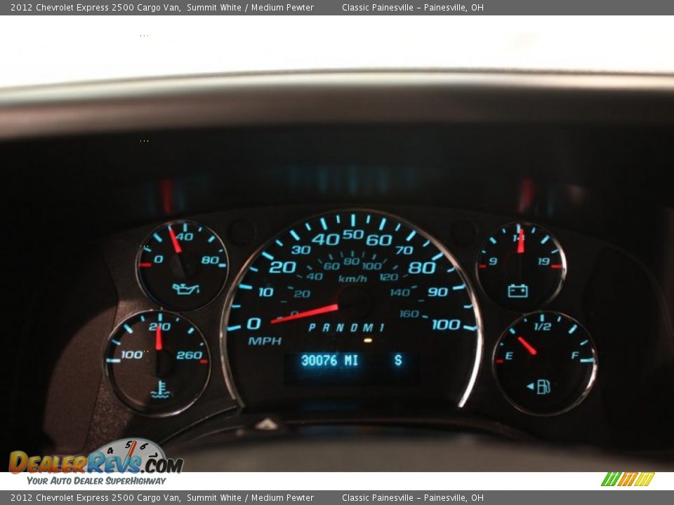 2012 Chevrolet Express 2500 Cargo Van Summit White / Medium Pewter Photo #7
