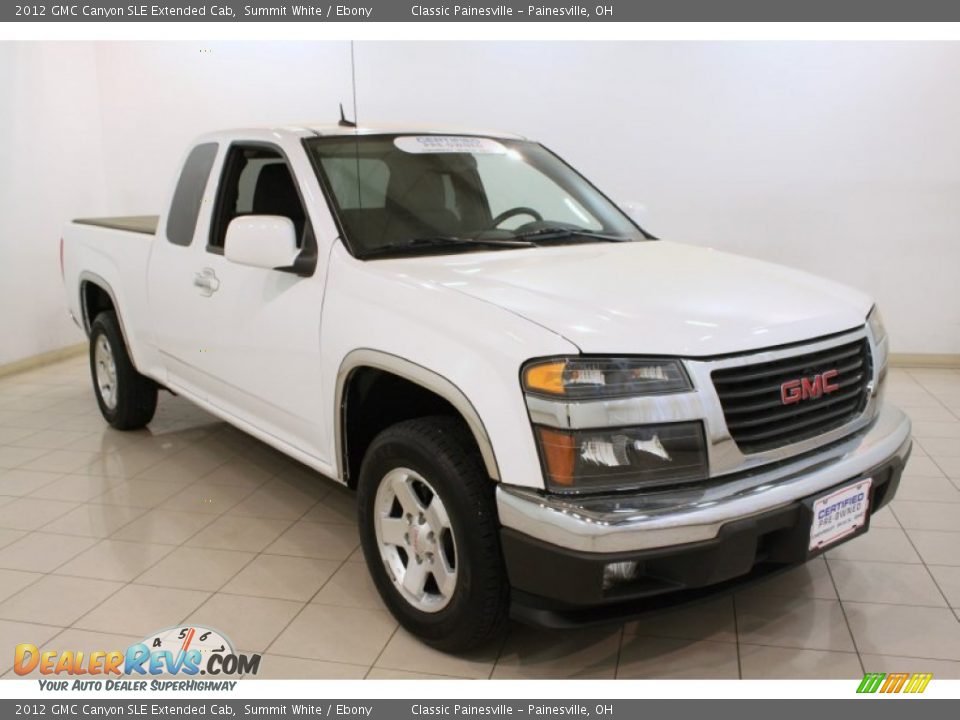 2012 GMC Canyon SLE Extended Cab Summit White / Ebony Photo #1