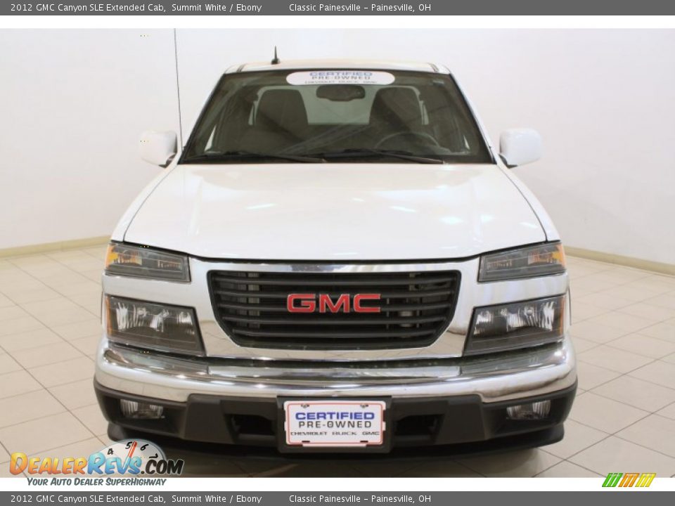 2012 GMC Canyon SLE Extended Cab Summit White / Ebony Photo #2