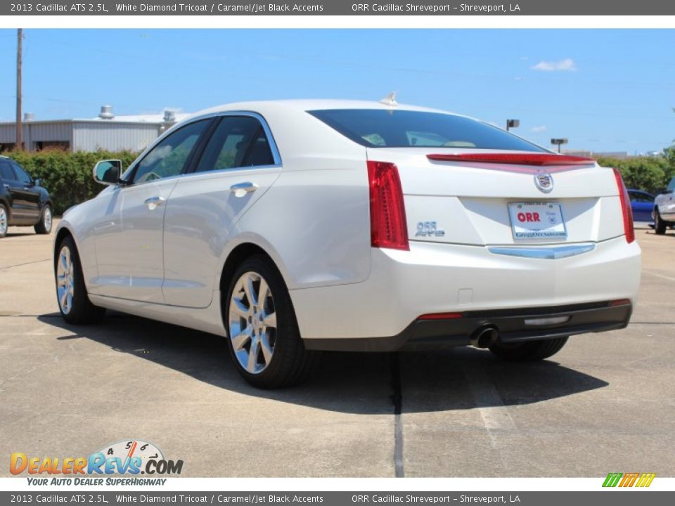 2013 Cadillac ATS 2.5L White Diamond Tricoat / Caramel/Jet Black Accents Photo #3