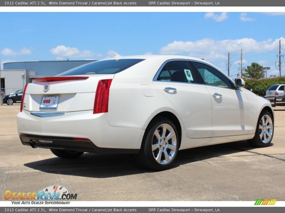 2013 Cadillac ATS 2.5L White Diamond Tricoat / Caramel/Jet Black Accents Photo #4