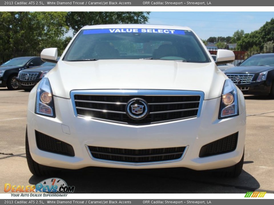 2013 Cadillac ATS 2.5L White Diamond Tricoat / Caramel/Jet Black Accents Photo #7