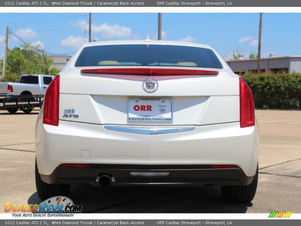 2013 Cadillac ATS 2.5L White Diamond Tricoat / Caramel/Jet Black Accents Photo #8