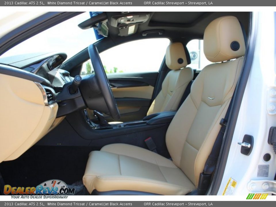 2013 Cadillac ATS 2.5L White Diamond Tricoat / Caramel/Jet Black Accents Photo #16