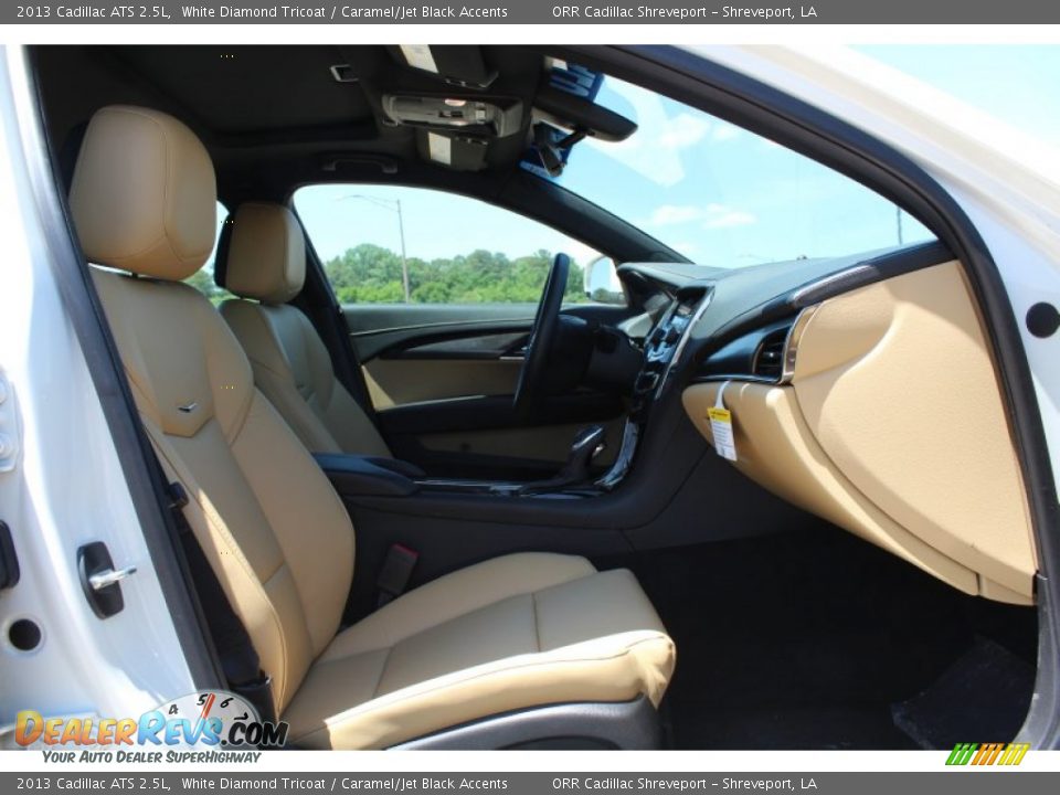 2013 Cadillac ATS 2.5L White Diamond Tricoat / Caramel/Jet Black Accents Photo #18