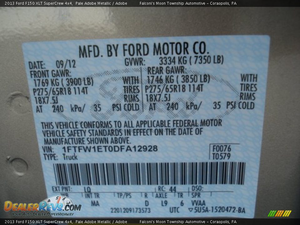 2013 Ford F150 XLT SuperCrew 4x4 Pale Adobe Metallic / Adobe Photo #18