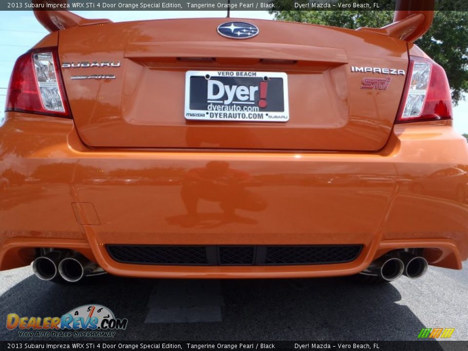 2013 Subaru Impreza WRX STi 4 Door Orange Special Edition Tangerine Orange Pearl / Black Photo #6