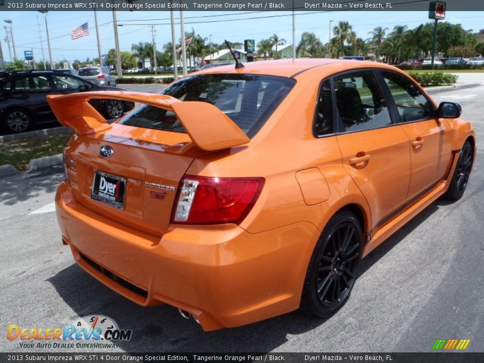 2013 Subaru Impreza WRX STi 4 Door Orange Special Edition Tangerine