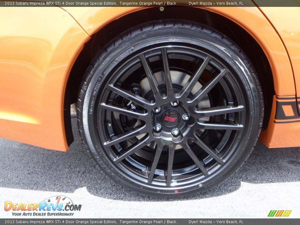2013 Subaru Impreza WRX STi 4 Door Orange Special Edition Wheel Photo #10