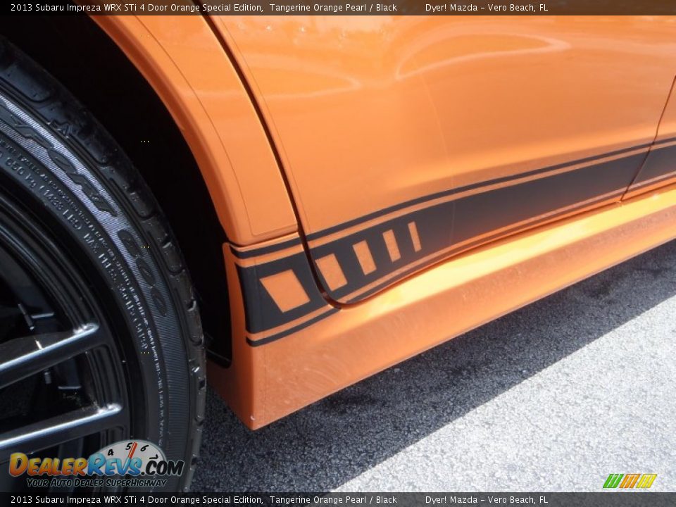 2013 Subaru Impreza WRX STi 4 Door Orange Special Edition Logo Photo #11