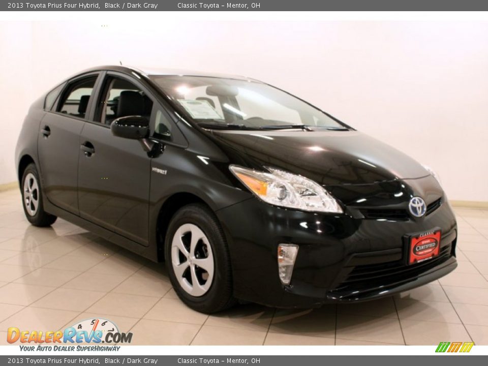 2013 Toyota Prius Four Hybrid Black / Dark Gray Photo #1