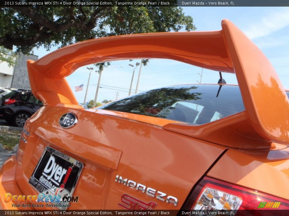 2013 Subaru Impreza WRX STi 4 Door Orange Special Edition Tangerine Orange Pearl / Black Photo #16