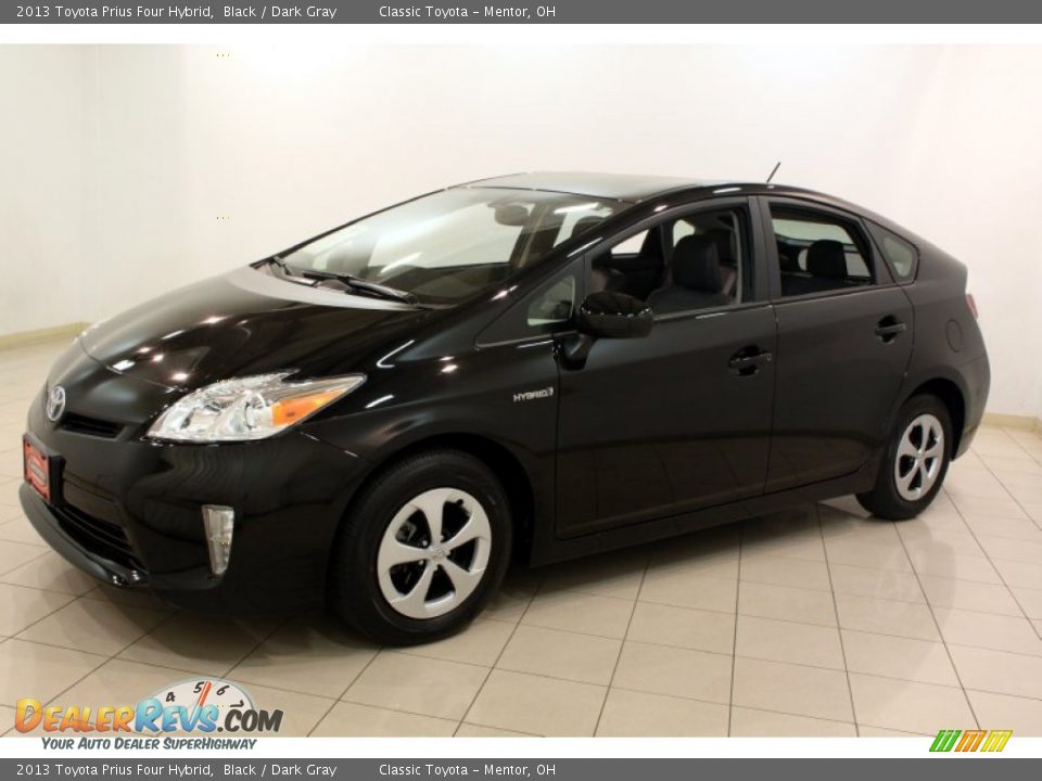 2013 Toyota Prius Four Hybrid Black / Dark Gray Photo #3