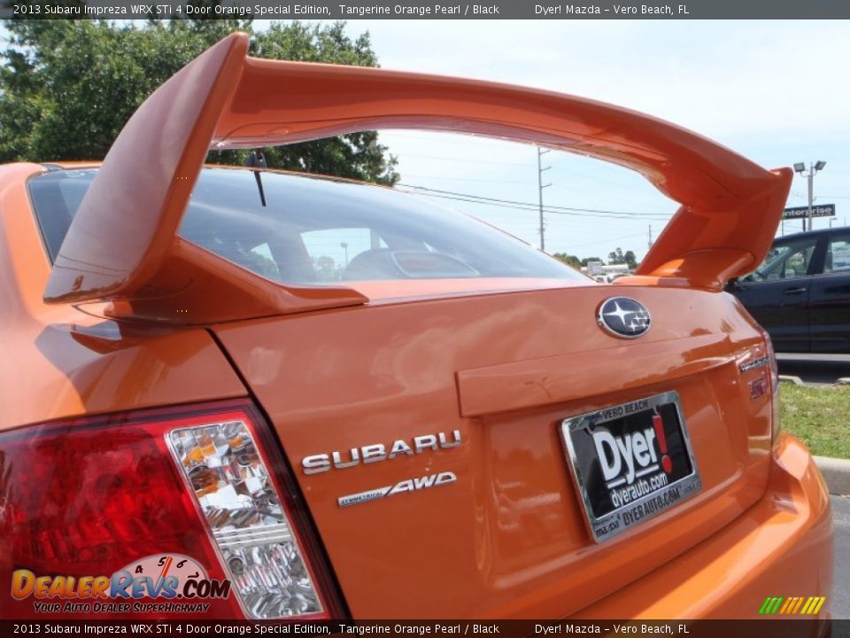 2013 Subaru Impreza WRX STi 4 Door Orange Special Edition Tangerine Orange Pearl / Black Photo #17