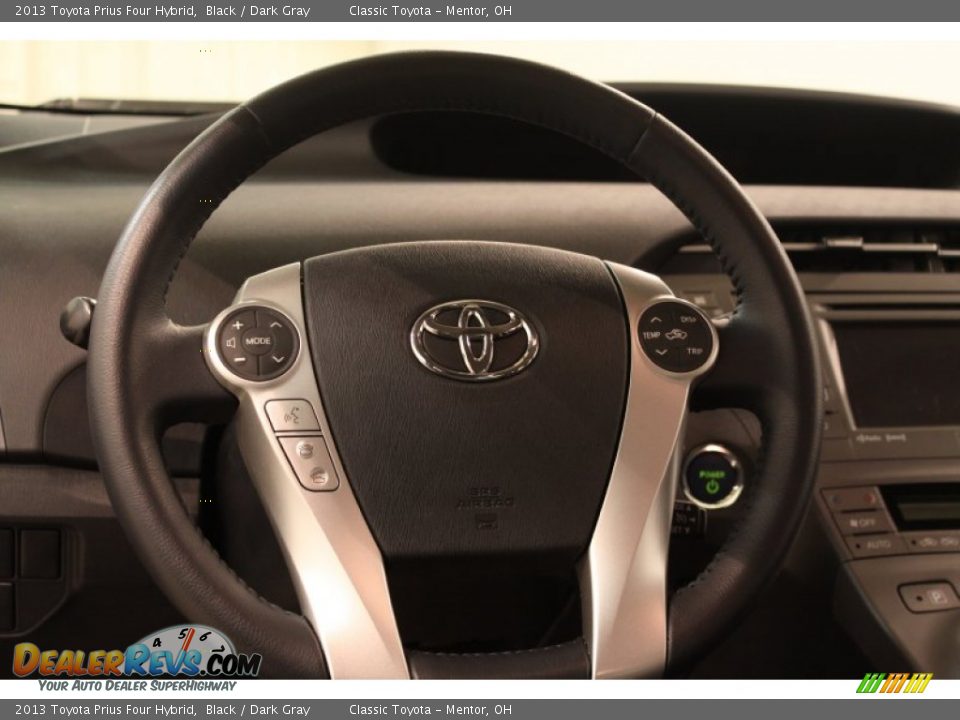 2013 Toyota Prius Four Hybrid Black / Dark Gray Photo #6