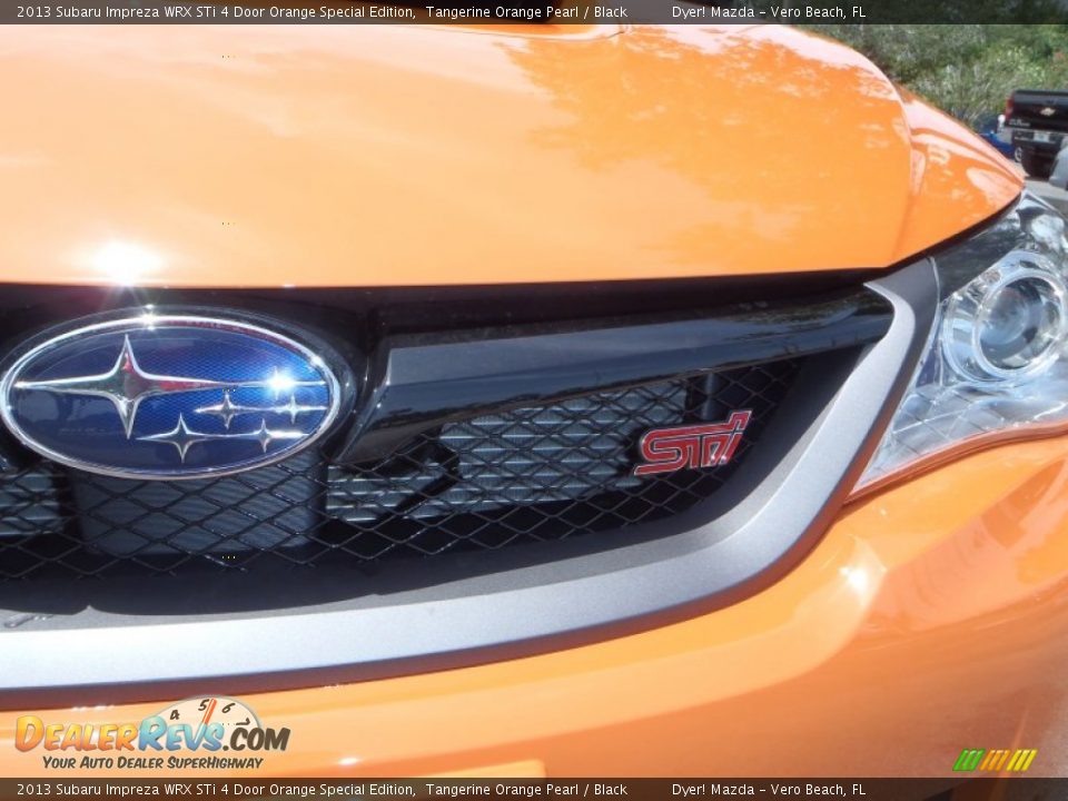 2013 Subaru Impreza WRX STi 4 Door Orange Special Edition Logo Photo #20