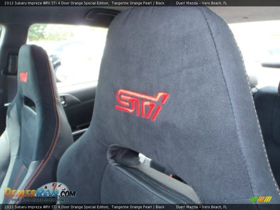 2013 Subaru Impreza WRX STi 4 Door Orange Special Edition Logo Photo #24
