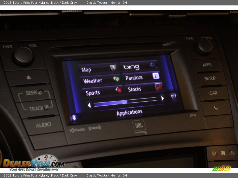 2013 Toyota Prius Four Hybrid Black / Dark Gray Photo #12