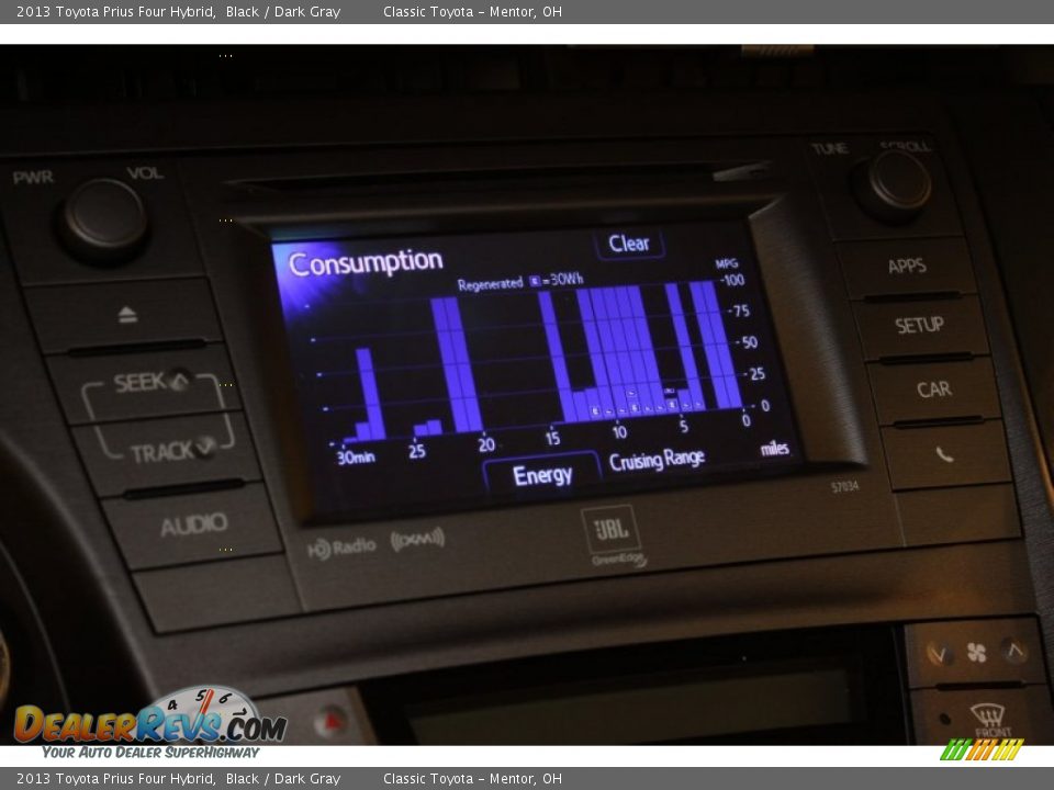 2013 Toyota Prius Four Hybrid Black / Dark Gray Photo #14
