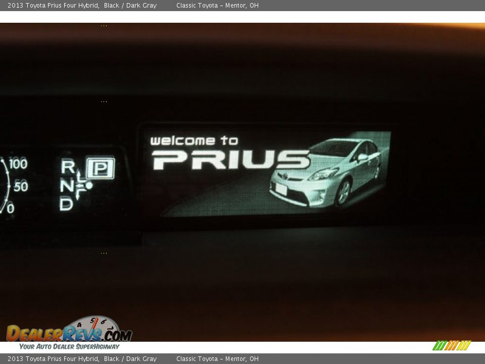 2013 Toyota Prius Four Hybrid Black / Dark Gray Photo #16