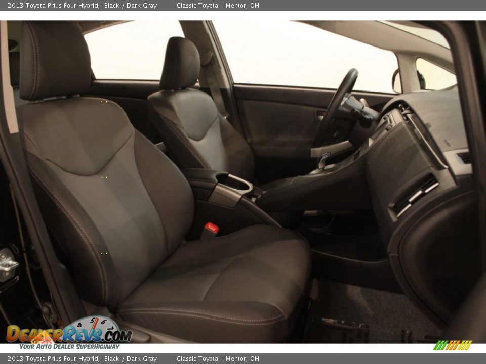 2013 Toyota Prius Four Hybrid Black / Dark Gray Photo #19