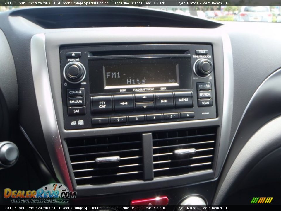 Audio System of 2013 Subaru Impreza WRX STi 4 Door Orange Special Edition Photo #30