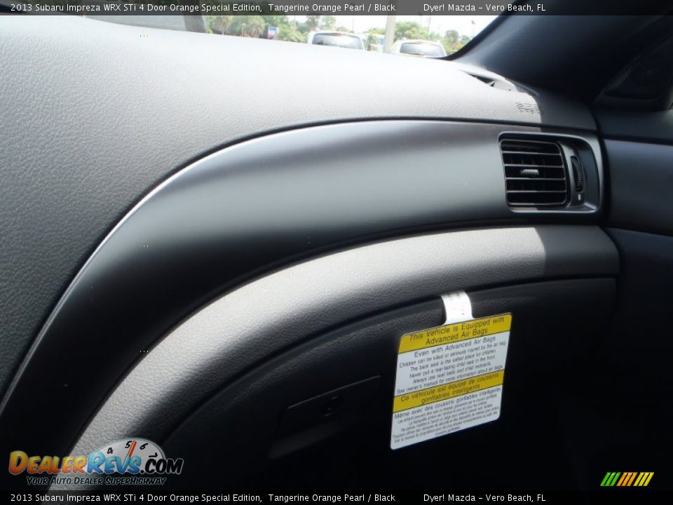 2013 Subaru Impreza WRX STi 4 Door Orange Special Edition Tangerine Orange Pearl / Black Photo #31