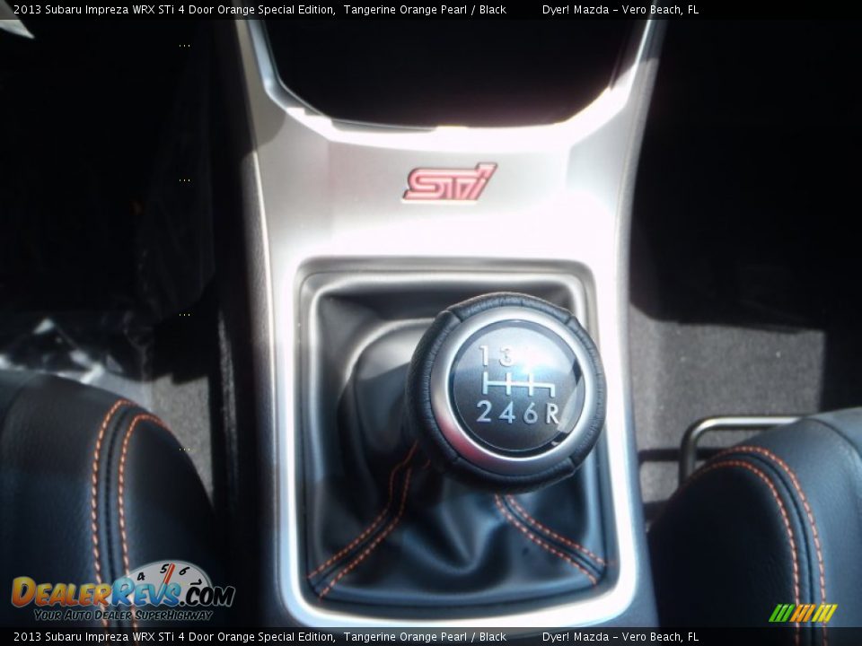 2013 Subaru Impreza WRX STi 4 Door Orange Special Edition Shifter Photo #32