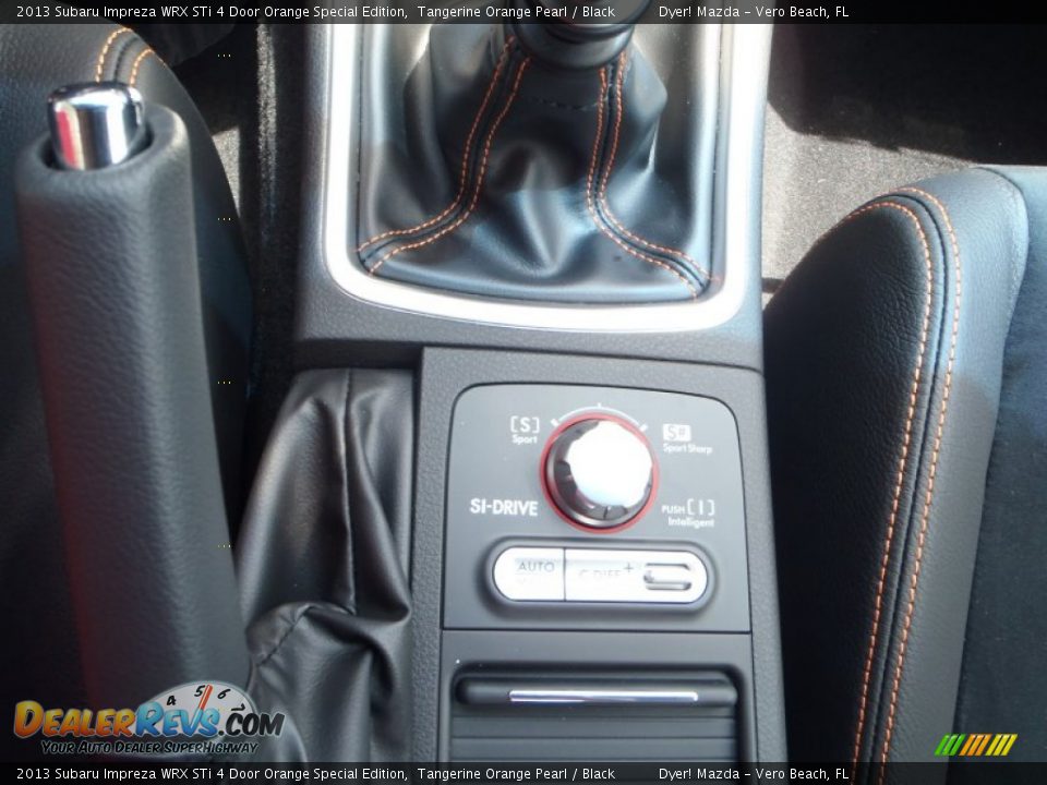 Controls of 2013 Subaru Impreza WRX STi 4 Door Orange Special Edition Photo #33