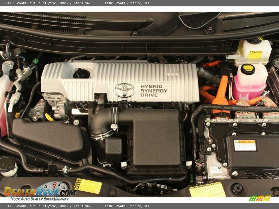 2013 Toyota Prius Four Hybrid Black / Dark Gray Photo #23