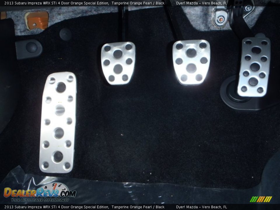 Controls of 2013 Subaru Impreza WRX STi 4 Door Orange Special Edition Photo #34