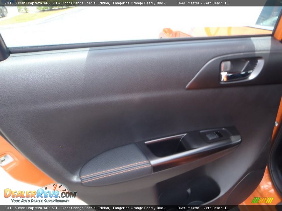 Door Panel of 2013 Subaru Impreza WRX STi 4 Door Orange Special Edition Photo #35