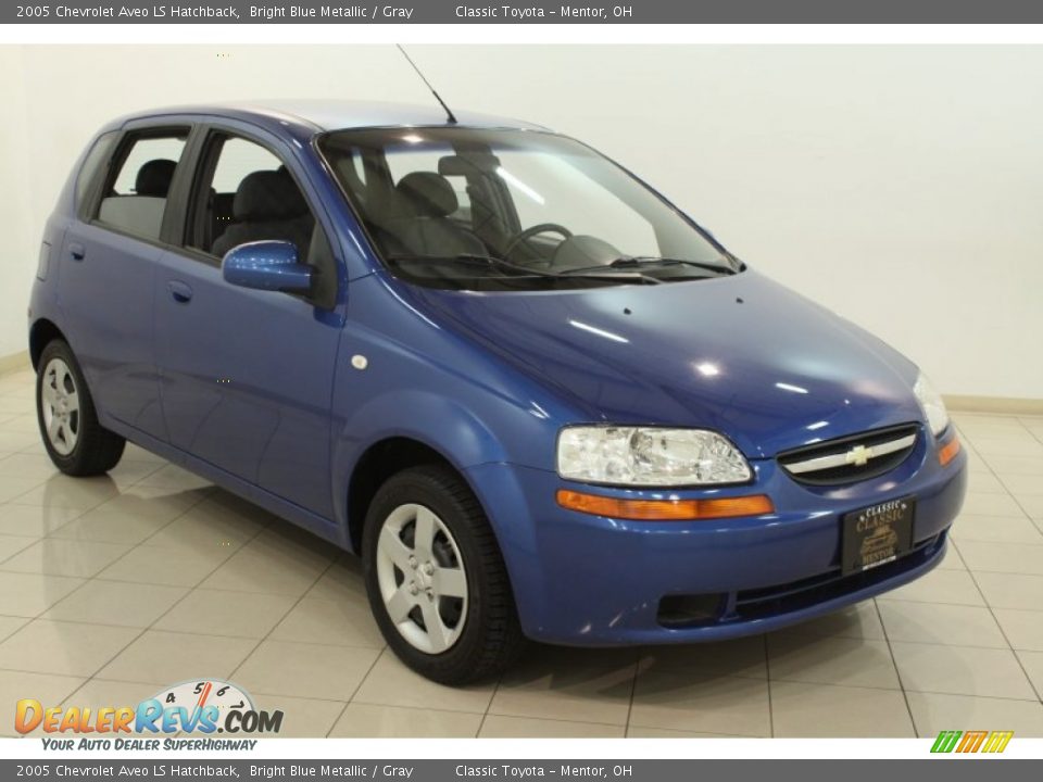 2005 Chevrolet Aveo LS Hatchback Bright Blue Metallic / Gray Photo #1