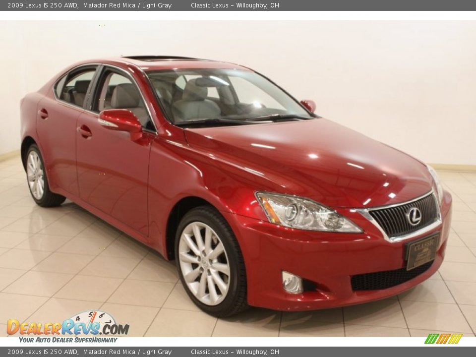 2009 Lexus IS 250 AWD Matador Red Mica / Light Gray Photo #1