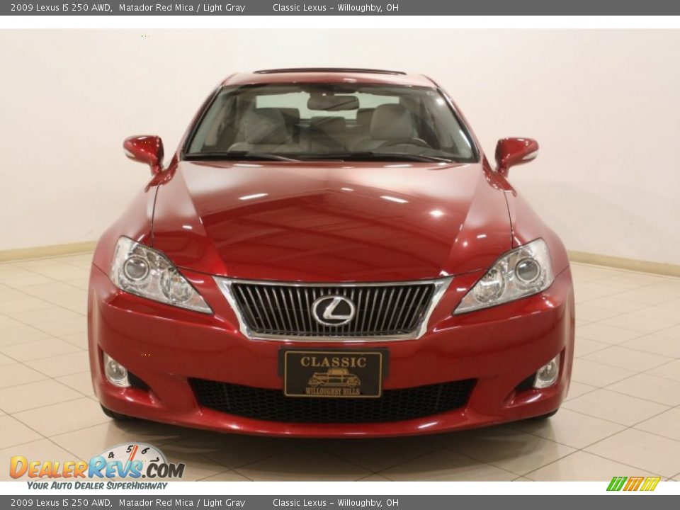 2009 Lexus IS 250 AWD Matador Red Mica / Light Gray Photo #2