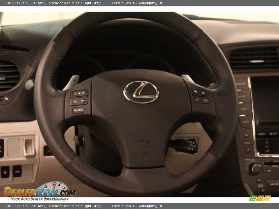 2009 Lexus IS 250 AWD Matador Red Mica / Light Gray Photo #8