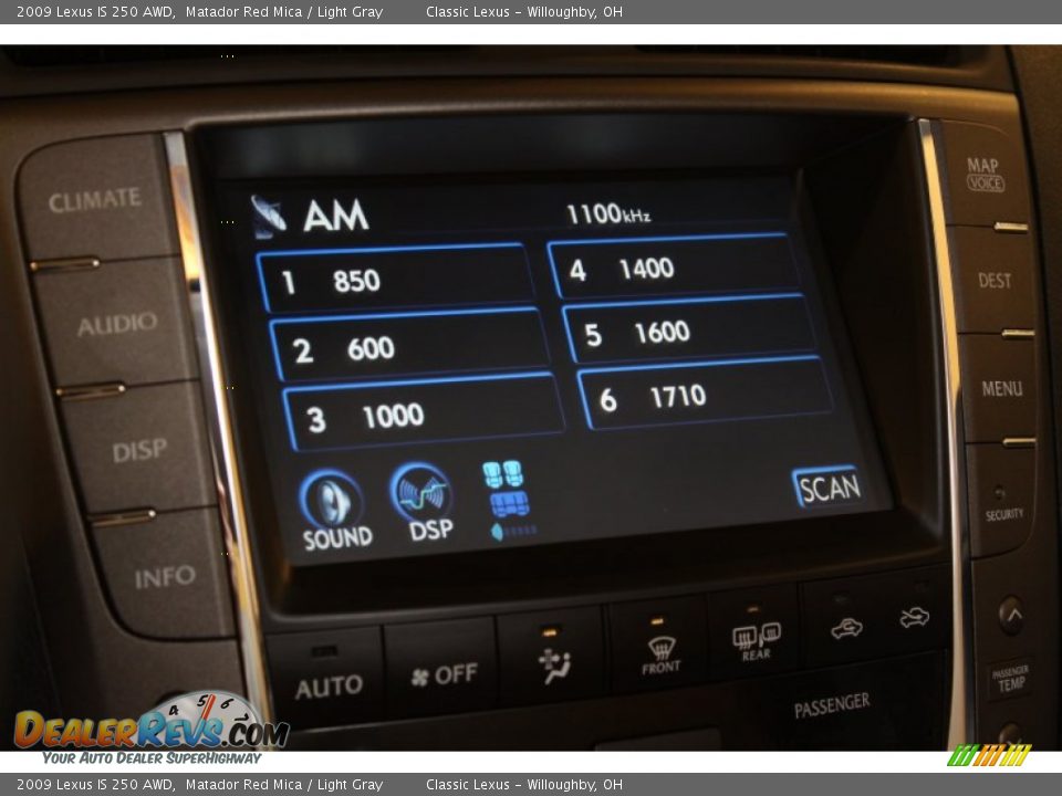2009 Lexus IS 250 AWD Matador Red Mica / Light Gray Photo #12
