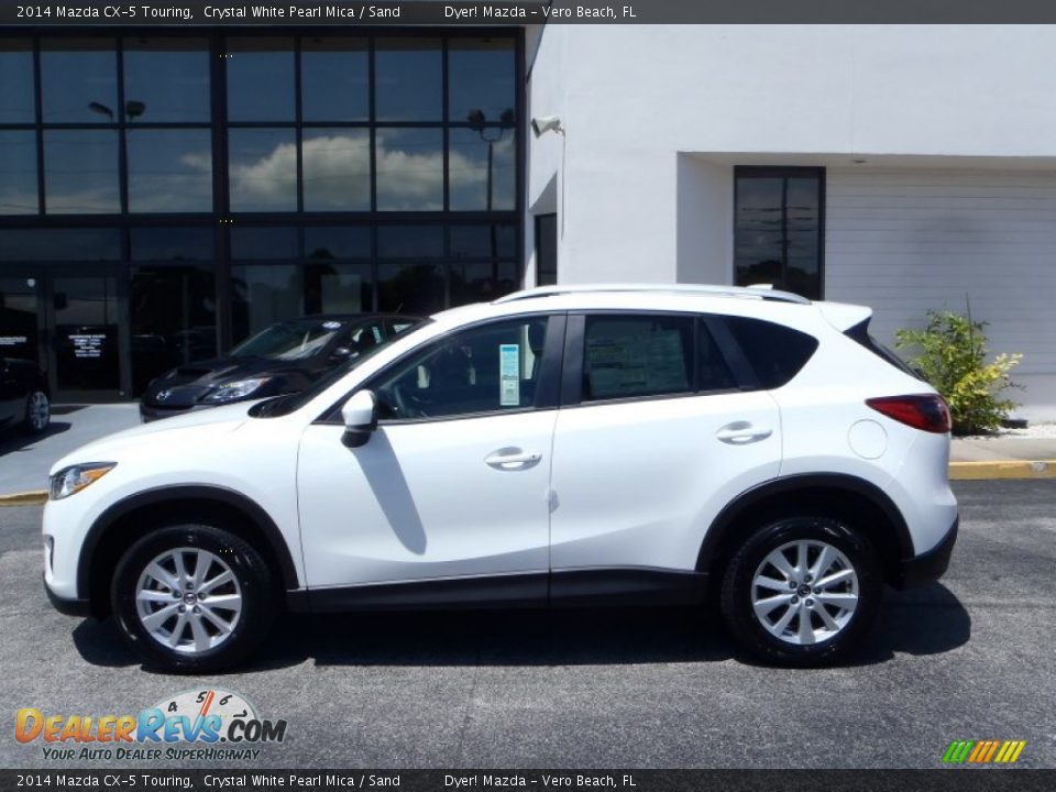 2014 Mazda CX-5 Touring Crystal White Pearl Mica / Sand Photo #3