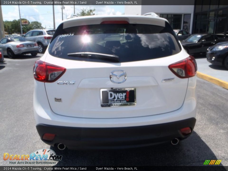 2014 Mazda CX-5 Touring Crystal White Pearl Mica / Sand Photo #5
