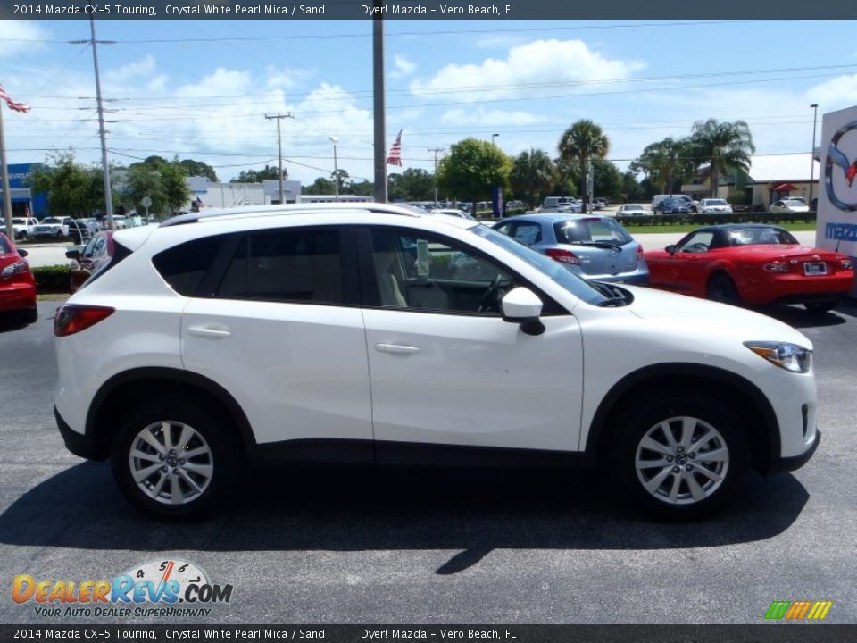 2014 Mazda CX-5 Touring Crystal White Pearl Mica / Sand Photo #6
