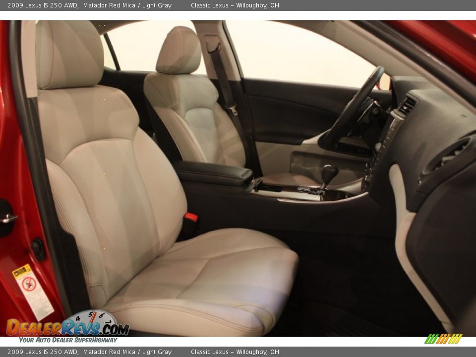 2009 Lexus IS 250 AWD Matador Red Mica / Light Gray Photo #23