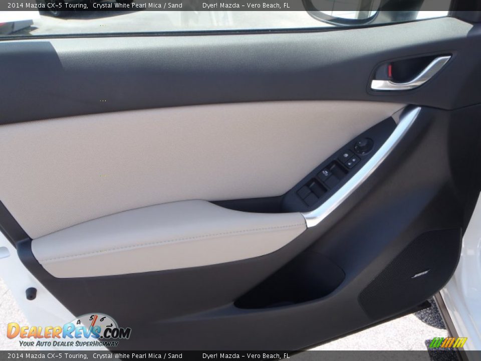 2014 Mazda CX-5 Touring Crystal White Pearl Mica / Sand Photo #8