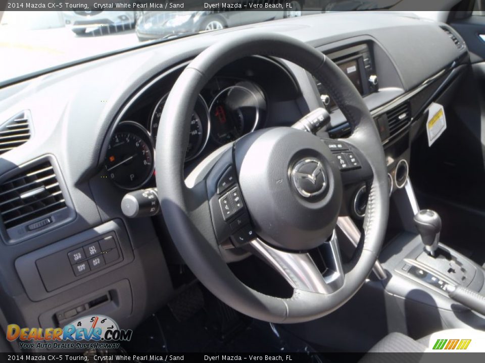 2014 Mazda CX-5 Touring Crystal White Pearl Mica / Sand Photo #11