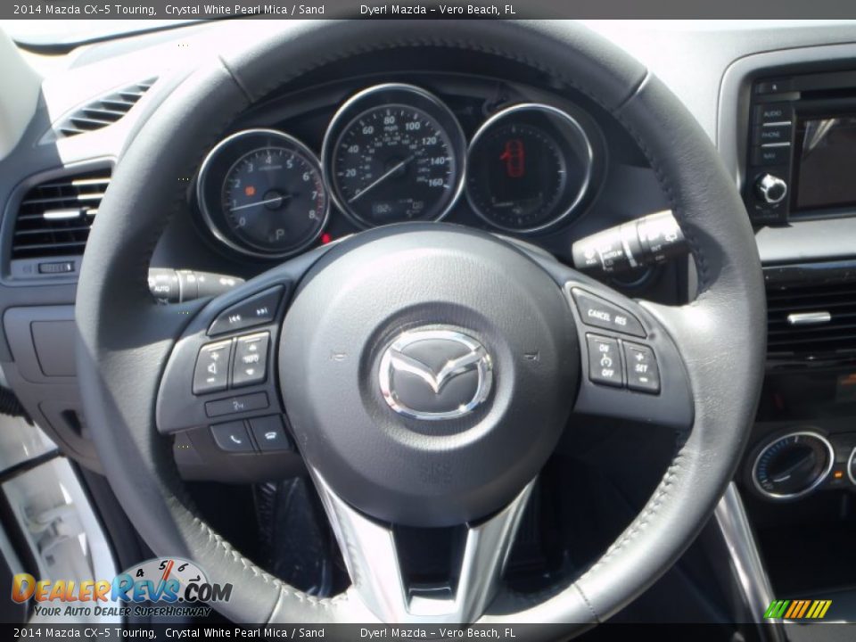 2014 Mazda CX-5 Touring Crystal White Pearl Mica / Sand Photo #12