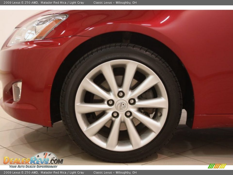 2009 Lexus IS 250 AWD Matador Red Mica / Light Gray Photo #30
