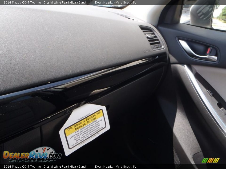 2014 Mazda CX-5 Touring Crystal White Pearl Mica / Sand Photo #16