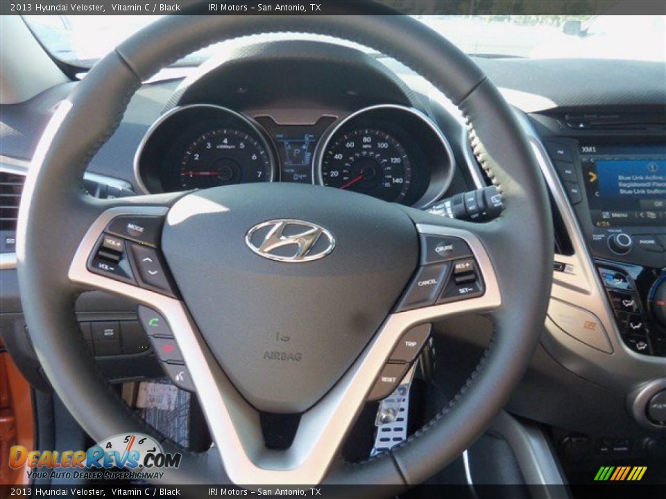 2013 Hyundai Veloster Vitamin C / Black Photo #12