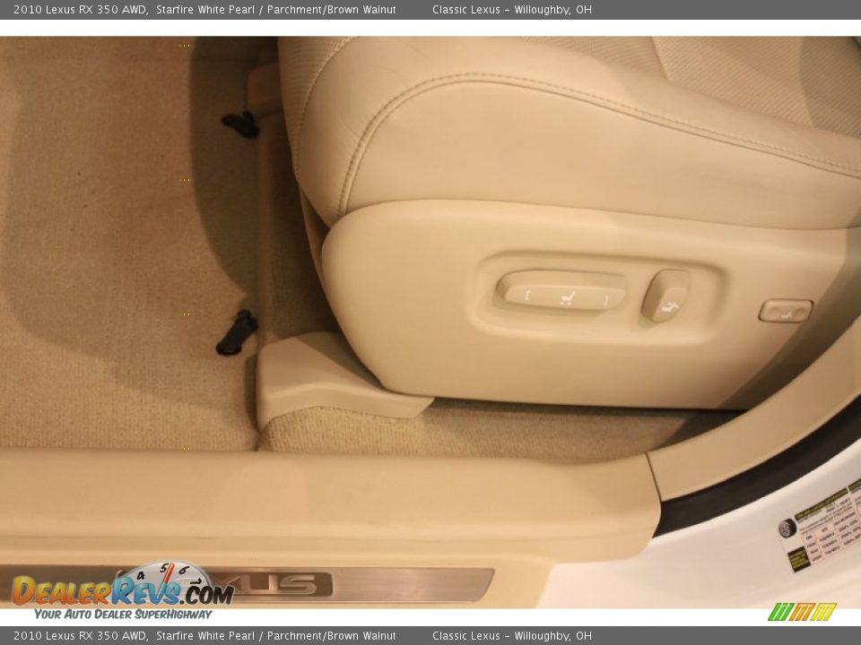 2010 Lexus RX 350 AWD Starfire White Pearl / Parchment/Brown Walnut Photo #6